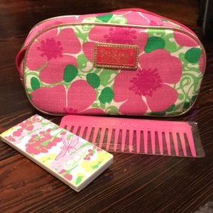 Lily Pulitzer Bag With Makeup and Comb